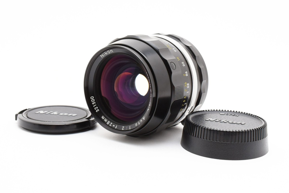 Nikon - ニコン Nikon Nikkor-N Auto 28mm F2 Nikon Nikkor NC Auto 28mm F2 Non-Ai Wide Angle CLA'd Lens