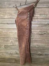 Handmade Western Leather Chaps, Leather Chinks for Horse Riding, Western Pants