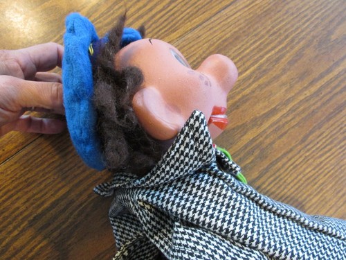 Pelham puppet Ventriloquist Black Hair 26.5 inch Clown Boy Hand puppet - Picture 14 of 18