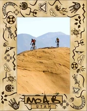 Moab Utah Mix Up Laser Engraved Wood Picture Frame Portrait (5 x 7)