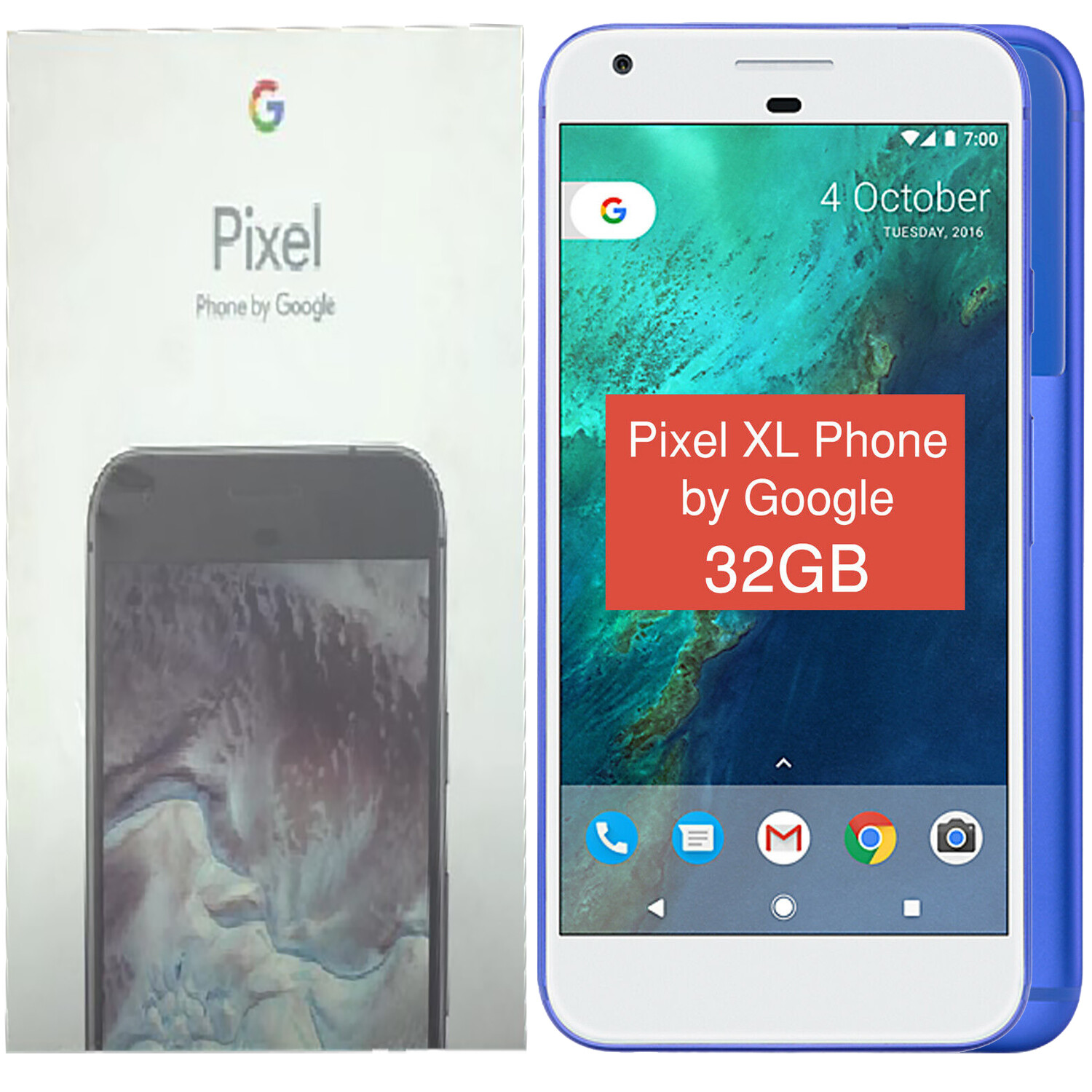 The Price of BNIB 5.5″ Google Pixel XL 2016 G-2PW2200 32GB Blue Factory Unlocked 4G/LTE GSM | Google Pixel Phone