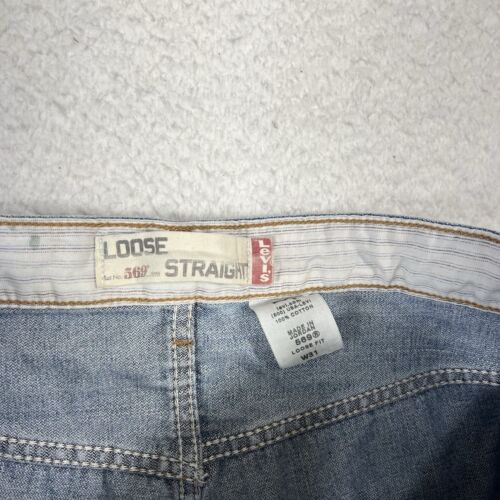 Jeans vintage Levis 569 pantaloncino donna W32 blu denim largo dritto donna - Foto 2 di 8