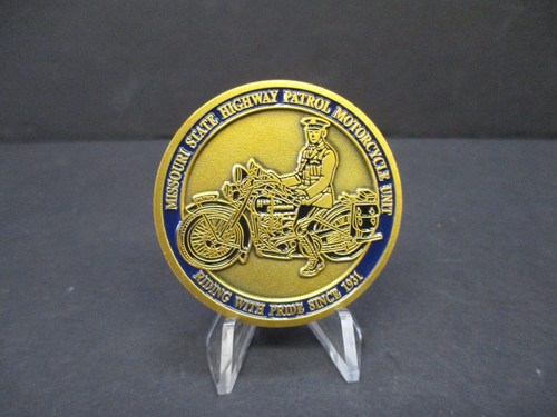 MISSOURI STATE HIGHWAY PATROL MOTORCYCLE UNIT CHALLENGE COIN, HARLEY-DAVIDSON - Picture 2 of 2