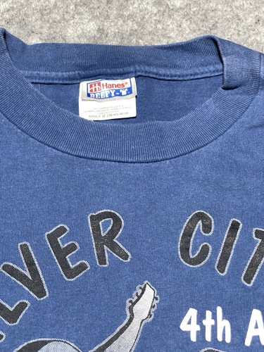 Vintage Silver City 4th Annual Blues Festival 2000 Shirt Blue Medium Band List - 第 6/13 張圖片