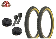 ALTA BMX BICYCLE 20"x 2.125" Black/Gum COMP III TIRES HEAVYDUTY TUBES 6PC SET.