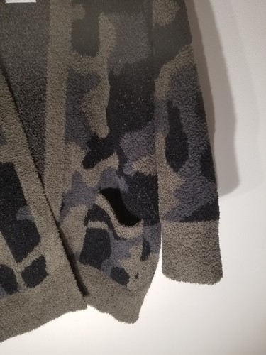 Barefoot Dreams Cozy Chic Canyon Cardi Sweater Olive Camo NWT Size XL - Picture 6 of 12