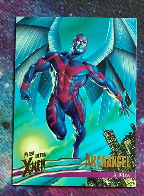 Archangel X-Men Marvel Fleer Vintage 1996 BASE Insert Gold Foil