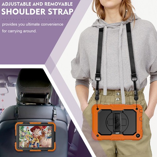 For Amazon Fire HD8 2020 10th Gen Heavy Duty Rotated Case with Screen Protector - Picture 10 of 66