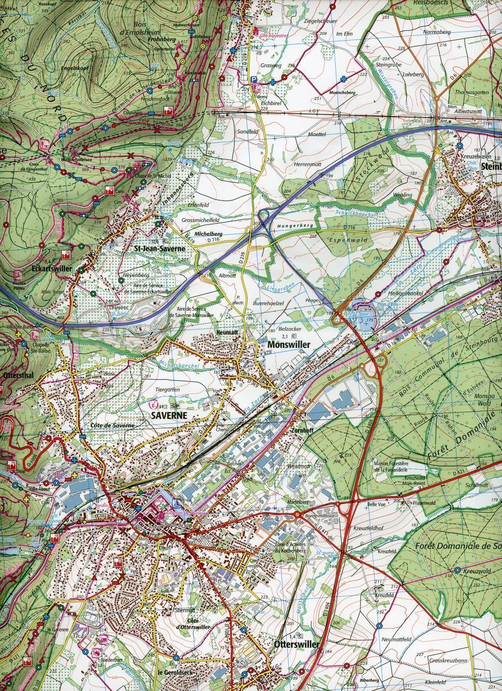 Thumbnail - Saverne.wasselonne.rocher De Dabo 1:25 000 (land-)karte Französisch