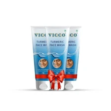 VICCO TURMERIC FOAM FACE WASH LIQUID PACK OF 3 PCS - 70 GM