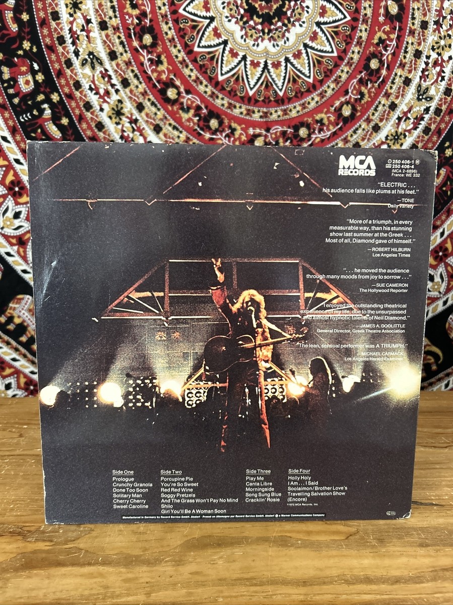 欧2discs LP Neil Diamond Hot August Night B002646501 Geffen Records /00660 Neil Diamond – Hot August Night – 2 x Vinyl (Gatefold, LP