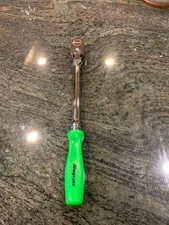 Snap On fhlfd80a 3/8 drive dual 80 hard grip long flex head ratchet green