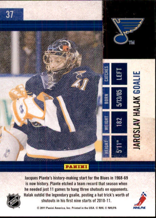 2010-11 Playoff Contenders #37 Jaroslav Halak - NM-MT - Image 2 of 2