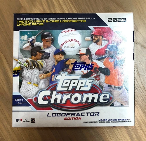 2023 Topps Chrome Logofractor Baseball Factory Sealed Hobby Box 7 Packs