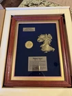 Adolf Weinman’s Walking Liberty Framed Gold Plated Half Dollar Collectable NEW