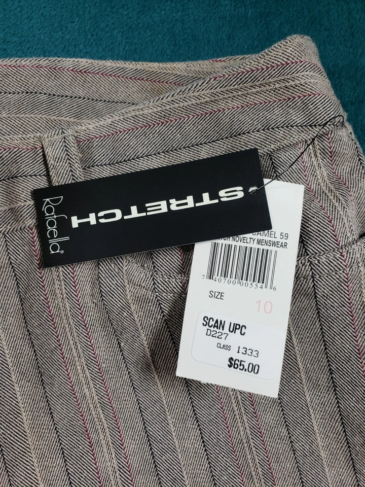 Pantalones Rafaella Talla 10 Mujer Beige Elastizados tiro medio Damas Rectos Nuevos con Etiquetas Foto 3 de 4