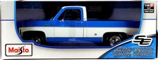 MAISTO 1:18 Model Special Edition 1974 Chevrolet C10 Cheyenne 🟦Blue/White ⬜