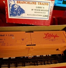 Libby's Branchline 40' Reefer Libby Glass McNeil Orange Boxcar KD Kit LMLX 1656