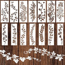 14 Pieces Leaf Vine Stencils for Painting Stencils for Crafts Reusable DIY Craft