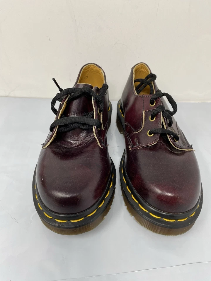 Dr Martens Oxford Shoes Kids Size 13 Oxblood Made in England Grunge Lace Up New - Image 3 of 4