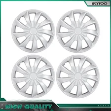 Set of 4 16" Universal Wheel Hub Caps Silver Wheel Cover Wheel Trim Kit 16 Inch