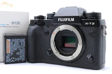 Near Mint Fujifilm X-T2 Black Mirrorless Digital Camera Body Shutter Count 15