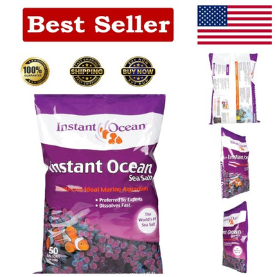 #ad Sea Salt for Marine Aquariums 50 Gallons of Quick Dissolve Granules $34.26