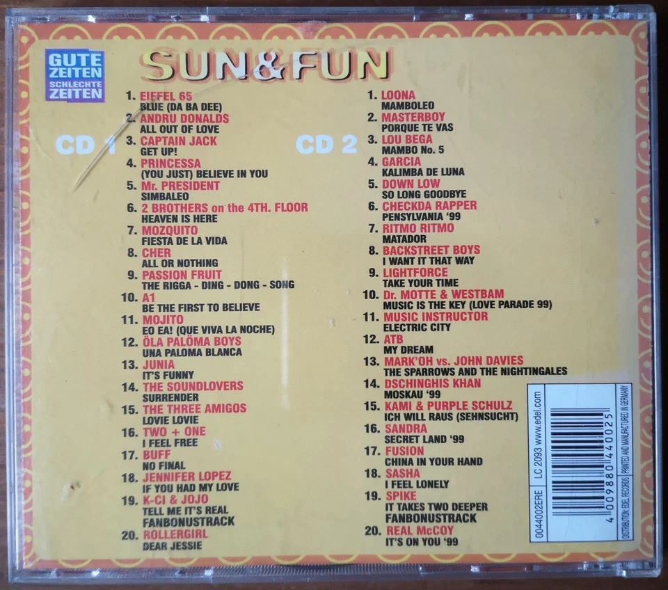 Gute Zeiten, schlechte Zeiten, Vol.20 "Sun & Fun", Sampler, Doppel CD - Bild 2 von 2