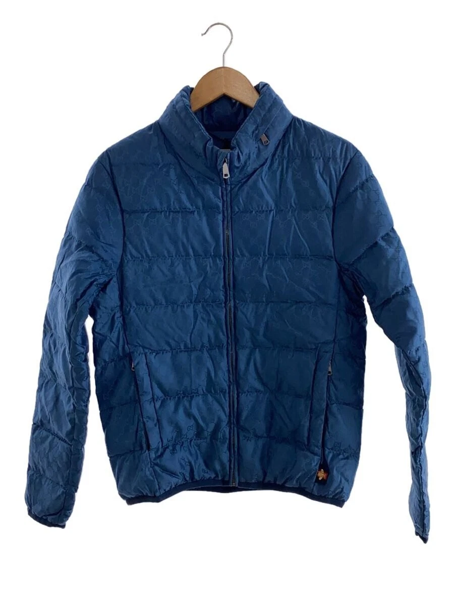 GUCCI Piumino 46 Nylon BLU Modello Allover 406331 Z4218