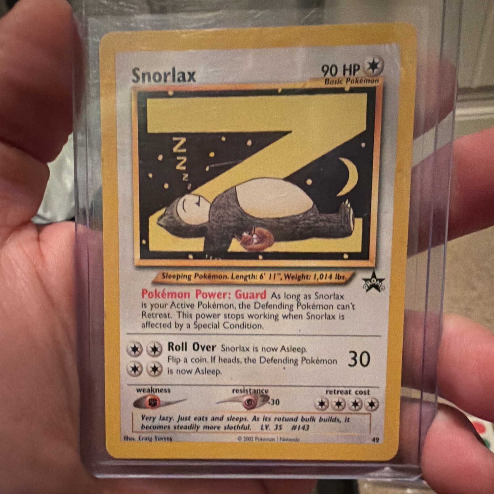 Snorlax 49/53 WotC Promo Holo 2002 English 90 HP Pokemon TCG Card