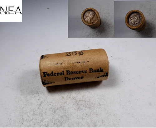 Lincoln Wheat Cent SEALED Half Roll (25C) ~ Federal Reserve Bank Denver ~ A34