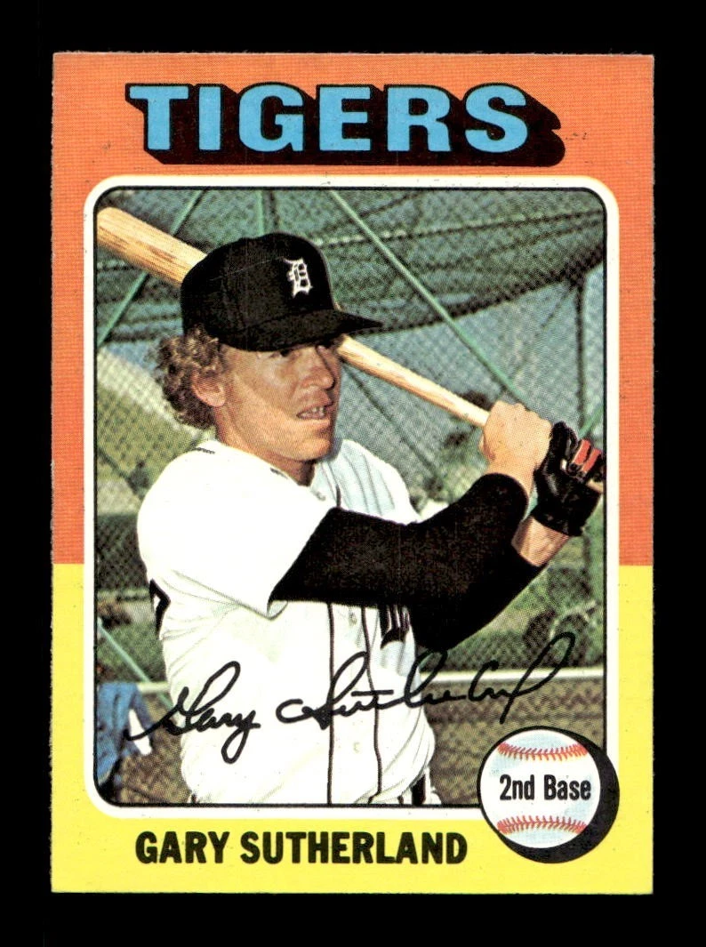 1975 Topps MINI #522 Gary Sutherland Tigers NEAR MINT *5u