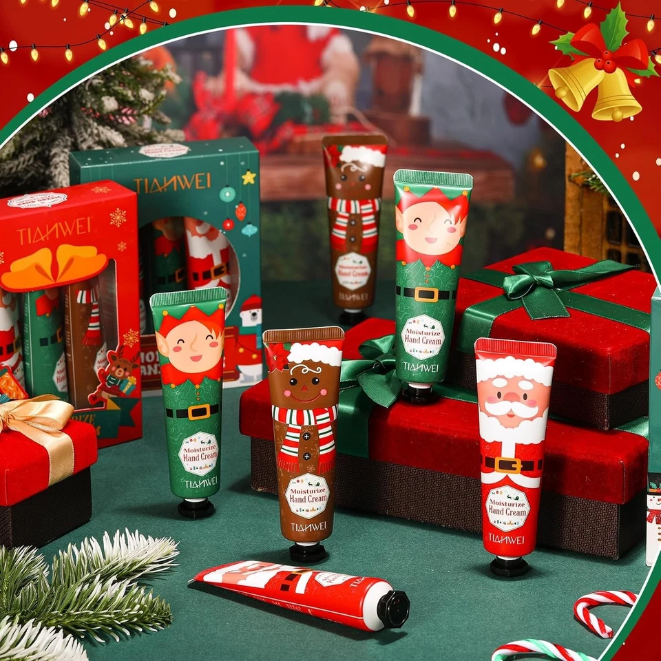 30 Piezas Crema de Manos de Navidad Regalo a Granel con Cajas de Regalo Tamaño de Viaje Hidratante... Foto 3 de 4
