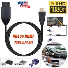 4.9ft N64 To HDMI Converter HD Link Adapter Cable for Nintendo/Gamecube/SNES/NGC