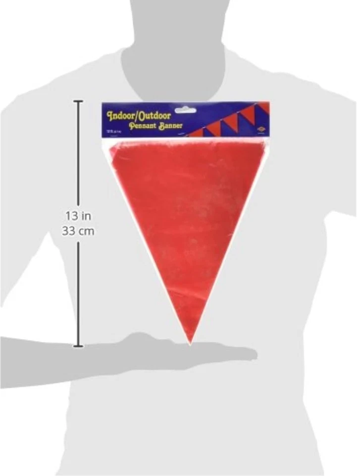 Banderín rojo interior/exterior, decoración de pared de fiesta deportiva y cumpleaños, 11 Foto 3 de 3