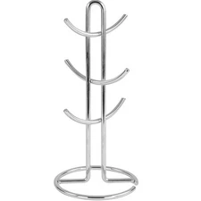 Spectrum Diversified Euro 6 Countertop Mug Tree, Coffee Counter, Satin Nickel