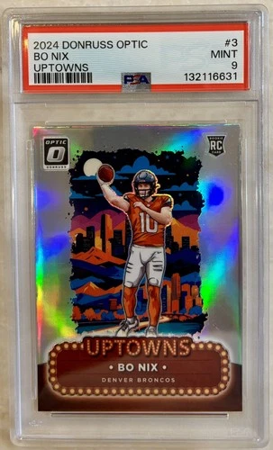 2024 PANINI DONRUSS OPTIC UPTOWNS #3 BO NIX PSA 9