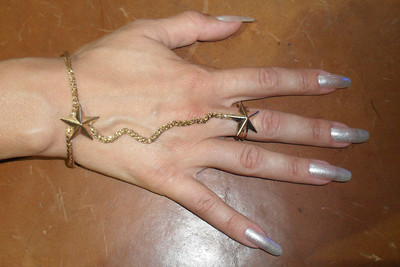 baciamano gioiello STELLA BAGNO ORO BACIA MANO BRACCIALE ANELLO