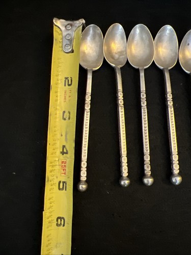 Rare Tuareg Or Nigeran Silver Spoons 167gr. Ornate ball handle stamp work. - Picture 12 of 12