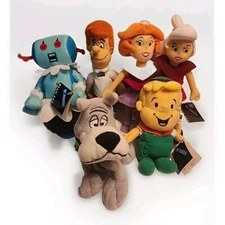 1999 Jetsons Bean Bag Dolls Warner Bros George Jane Judy Elroy Rosie Astro Set