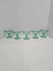 Uranium Green Depression Wine/Champagne/Sherbet Glasses Set Of 5