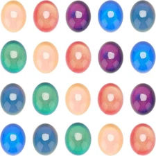 1box 60pcs Glass Cabochons Changing color Mood Cabochons Oval Mixed color