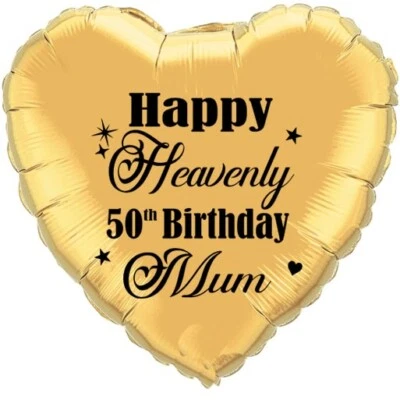 Memorial Balloon Personalised ANY NAME Happy Heavenly Birthday foil tribute