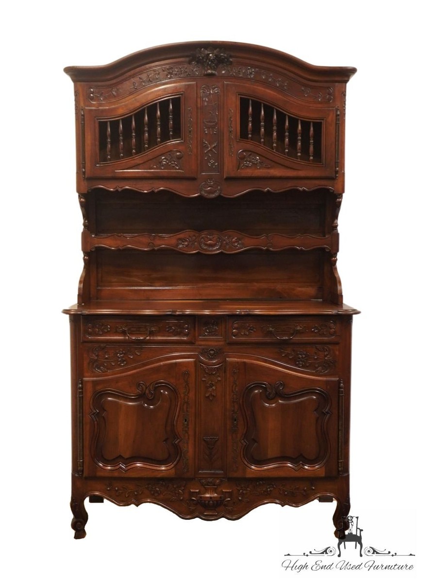 ANTIQUE VINTAGE Solid Cherry Louis XV French Baroque Style 55