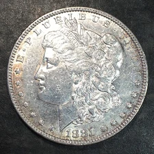 1881 Morgan Silver Dollar - Cleaned - High Quality Scans #Q595