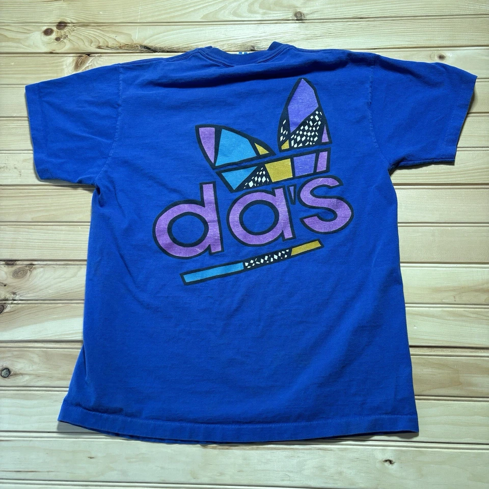 Vintage 90s ADIDAS Spell Out Trefoil Double Sided Single Stitched Shirt Size M - Image 2 of 4