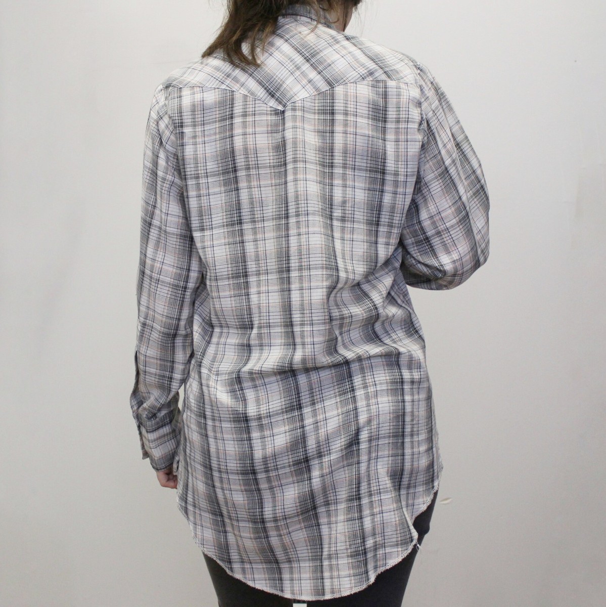 【Wrangler】70s PERMANENT PRESS LONG TAILS Vintage Wrangler Permanent Press Long Tails Pearl Snap
