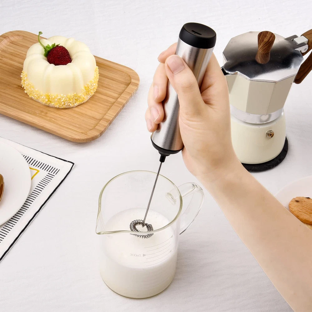 Milk Frother Handheld, Rechargeable Milk Frother Handheld, Electric Milk Frot...