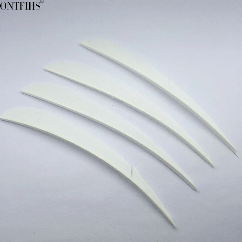 50 peças palhetas parabólicas brancas de 5 polegadas flechas penas fletching RW LW - Imagem 4 de 4