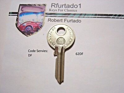 Key Blank for Vintage Saab 1963-67 Many Early British Apps.(see code ...